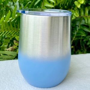 NEW* STEMLESS OMBRÉ STAINLESS CUP WITH LID